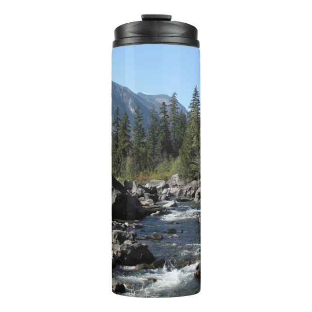 Mountain River Rugged Landscape Thermal Tumbler (Front)