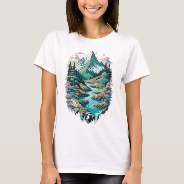 Mountain river T-Shirt (Front)
