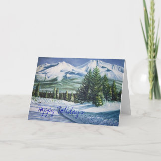 Mountain Road, Happy Holidays Holiday Card