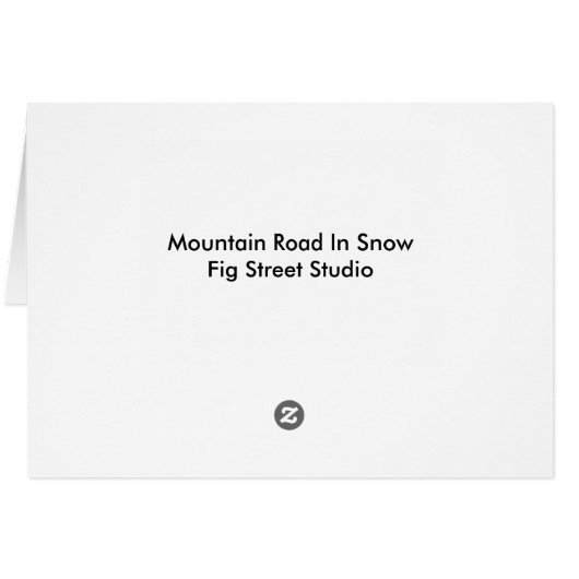 Mountain Road In Snow (Back Horizontal)