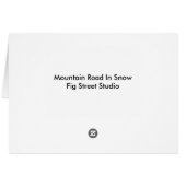 Mountain Road In Snow Cards (Back Horizontal)