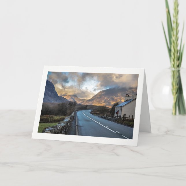 Mountain Road in Wales. Card (Front)