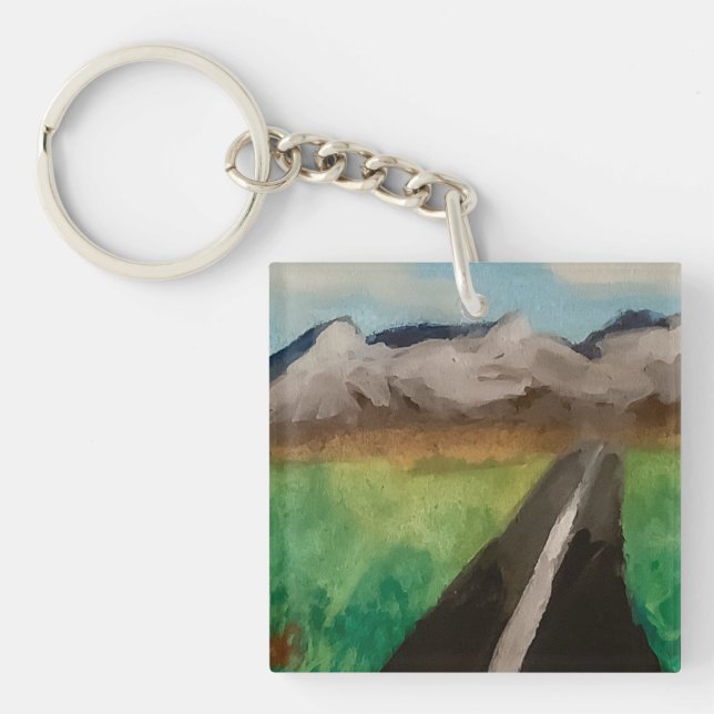 Mountain Road Keychain (Front)