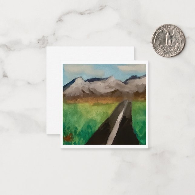 Mountain Road Note Card (Front/Back In Situ)
