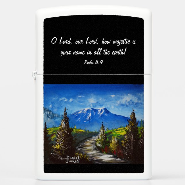 Mountain Road Scripture Zippo Lighter (Front)