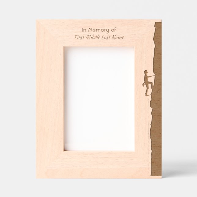 Mountain Rock Climber Memorial Keepsake  Engraved Frames (Front)
