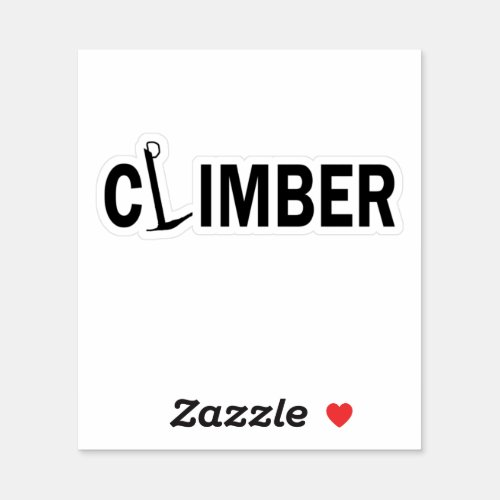 mountain rock Climbing climber climb design Sticker