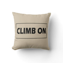 mountain rock Climbing climber climb design Throw Pillow