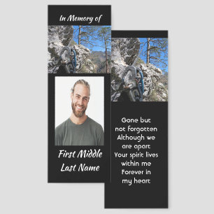 Mountain Rock Climbing Memorial Keepsake Bookmarks