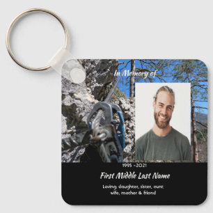 Mountain Rock Climbing Memorial Keepsake Keychain