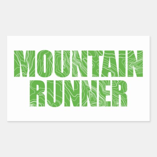 Mountain Runner Rectangular Sticker