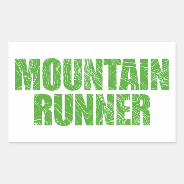 Mountain Runner Rectangular Sticker (Front)