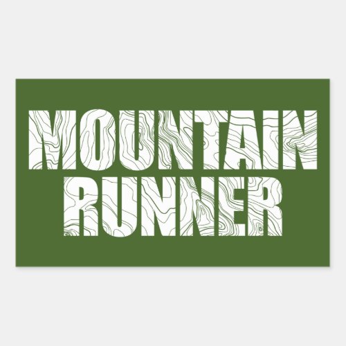 Mountain Runner Rectangular Sticker
