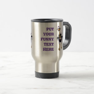 Mountain Running Ostrich Travel Mug