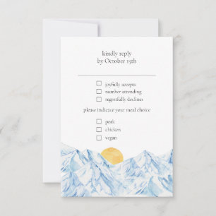 Mountain Rustic Watercolor RSVP