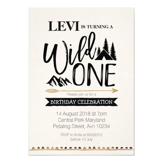 mountain rustic wild one birthday invitation zazzle com