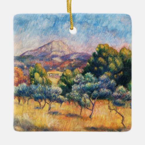 Mountain Sainte_Victoire Paysage by Renoir Ceramic Ornament