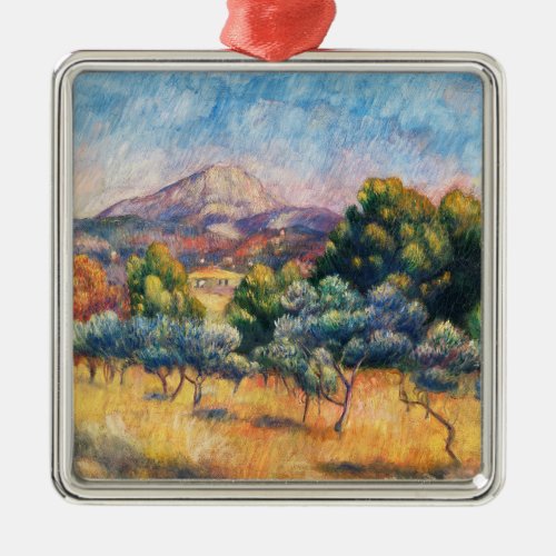 Mountain Sainte_Victoire Paysage by Renoir Metal Ornament