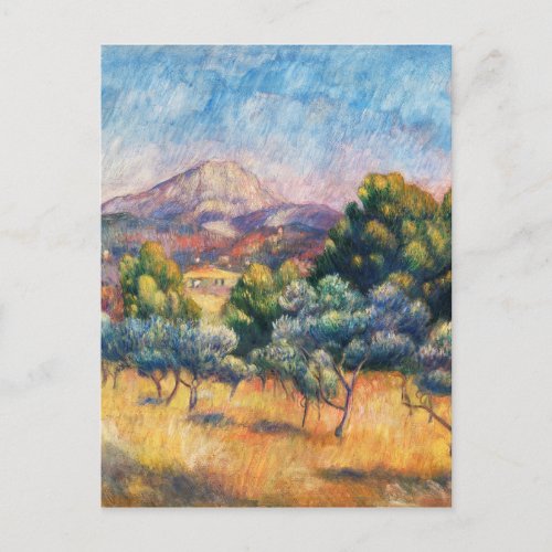 Mountain Sainte_Victoire Paysage by Renoir Postcard