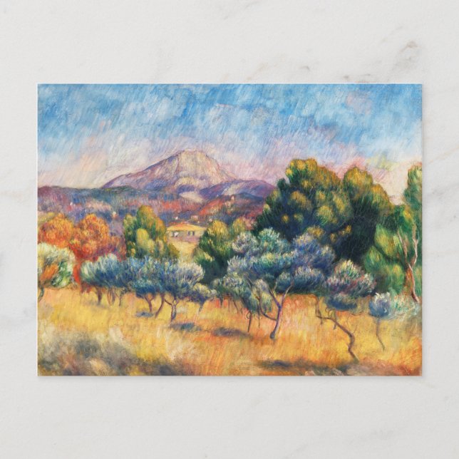 Mountain Sainte-Victoire Paysage by Renoir Postcard (Front)