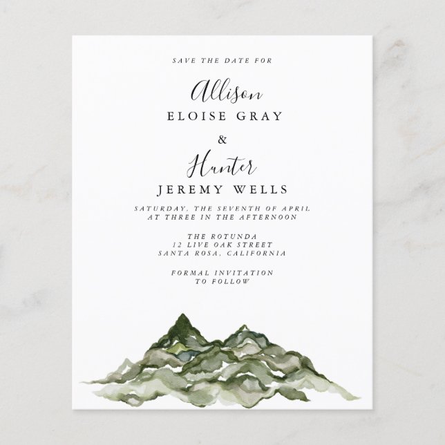 Mountain Save the Date  (Front)