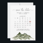 Mountain Save The Date Calendar Invitation<br><div class="desc">This simple,   wedding save the date template features a clean,  modern design. Customize it with your information and make it uniquely yours! I offer this design as a postcard. 

To move the heart,  click personalize > scroll down > click "customize further".</div>