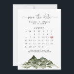 Mountain Save The Date Calendar Invitation<br><div class="desc">This simple,   wedding save the date template features a clean,  modern design. Customize it with your information and make it uniquely yours! I offer this design as a postcard. 

To move the heart,  click personalize > scroll down > click "customize further".</div>