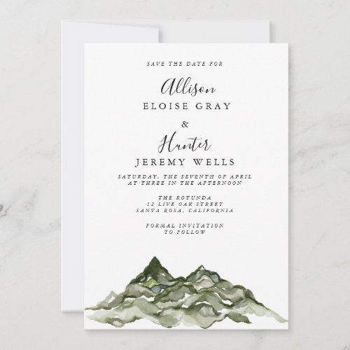 Mountain Save the Date  Invitation