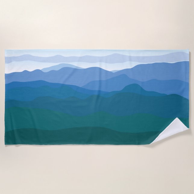 Mountain Scene Beach Towel (Front)