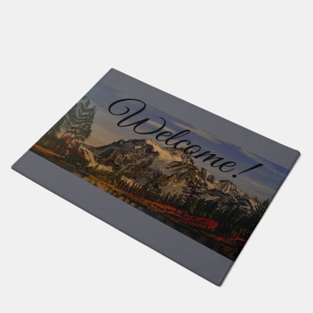 Mountain Scene, By Gary Poling Doormat (Angled)