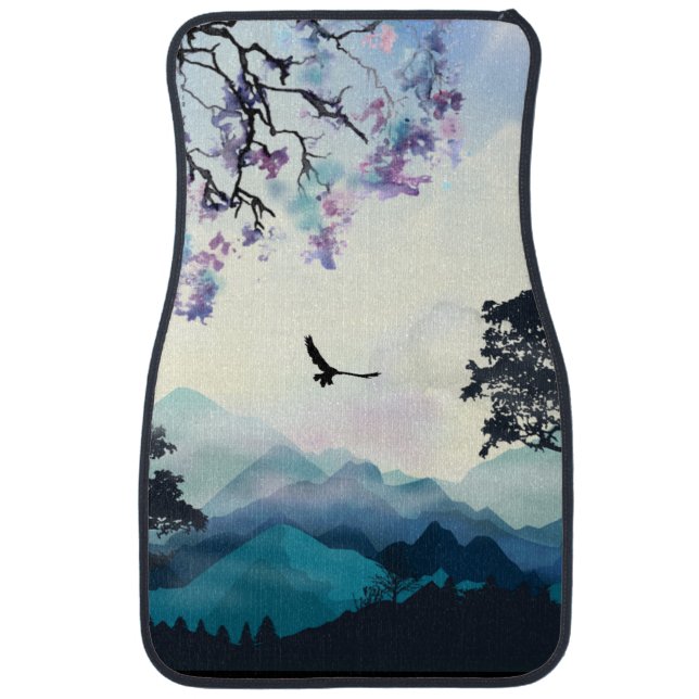 Mountain Scene Car Floor Mat (Front)