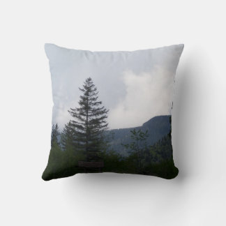Mountain Scene Christmas Throw Pillow