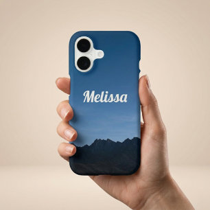 Mountain Scene Custom Name iPhone 17 Case