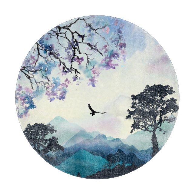 Mountain Scene Cutting Board (Front)