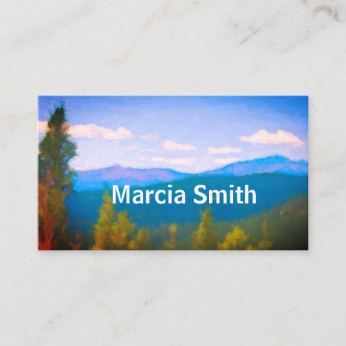 mountain scene landscape nature art custom business card