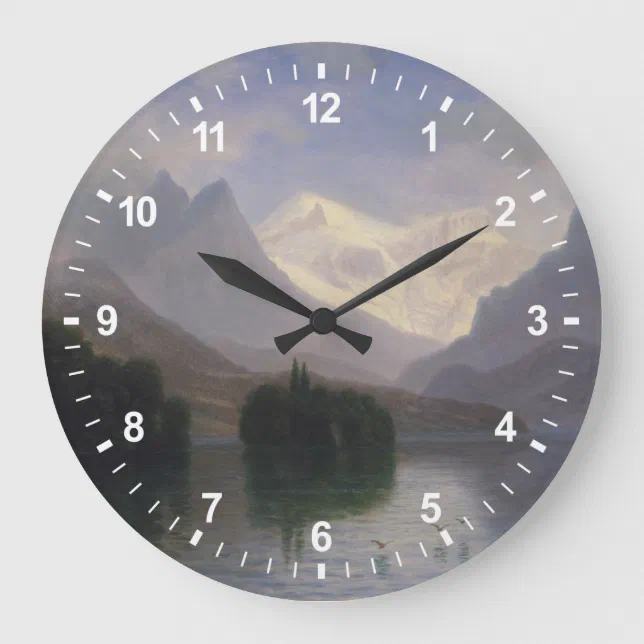 Mountain Scene Large Clock | Zazzle