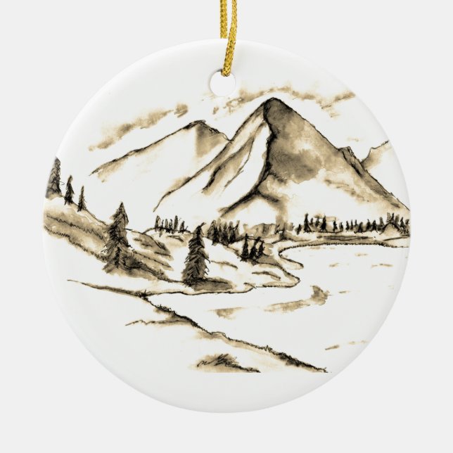 Mountain scene ornament (Front)