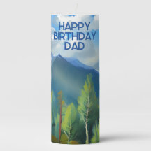 Mountain Scene Painting Happy Birthday Dad