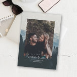 Mountain Scene Photo Wedding Save the Date<br><div class="desc">This beautiful mountain landscape are the perfect backdrop for your Save the Date photo. This design features a gorgeous misty mountain backdrop,  a placeholder for your photo and custom typography.</div>