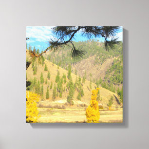 Mountain Scene Wrapped Canvas Print
