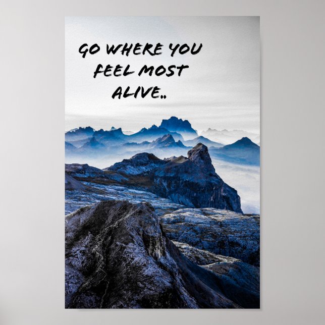 Mountain Scenery Poster (Front)