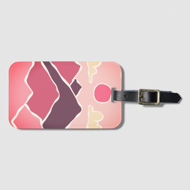 Mountain, Sea, Shape Luggage Tag (Front Horizontal)