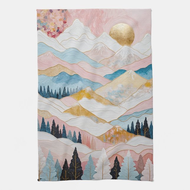 Mountain Serenity Kitchen Towel (Vertical)