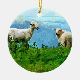 MOUNTAIN SHEEP CERAMIC ORNAMENT