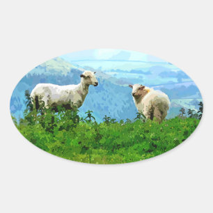 MOUNTAIN SHEEP OVAL STICKER