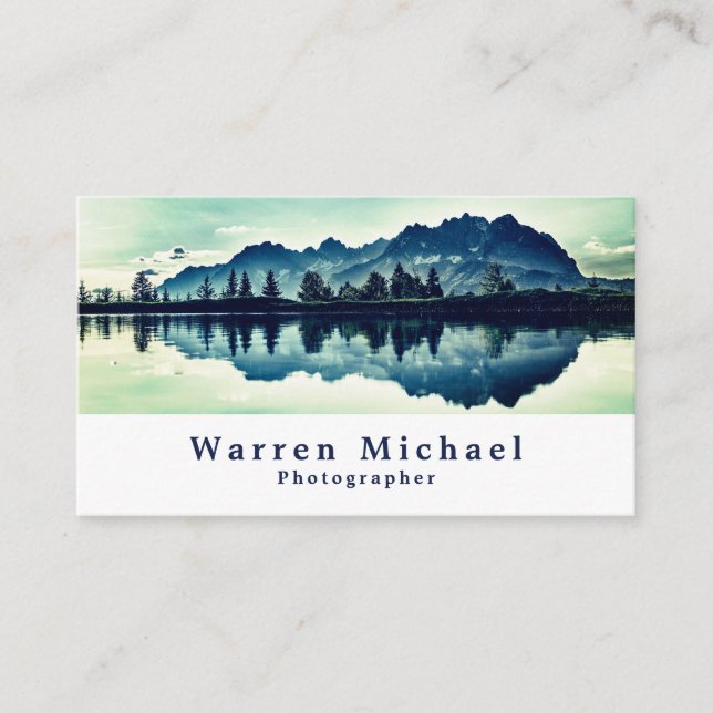 Mountain Shot, Photographer, Photography Business Card (Front)
