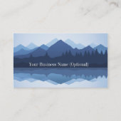 Mountain Silhouette Design Business Card (Back)