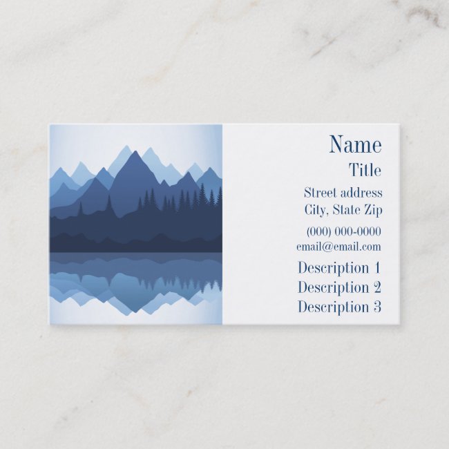 Mountain Silhouette Design Business Card