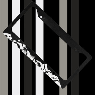 Mountain silouhette Raised License Plate Frame