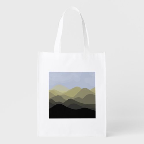 Mountain Simple minimal reusable grocery bag